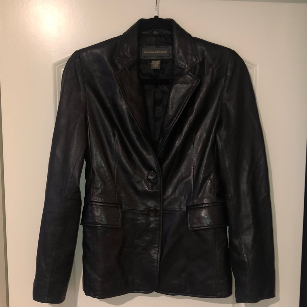 Banana Republic Leather Blazer